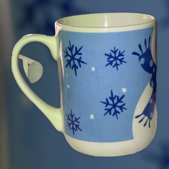 Michael's Coffee Tea Mug White Snowman w/ Blue Scarf & Snow Flakes New Pre-Owned - Picture 6 of 12